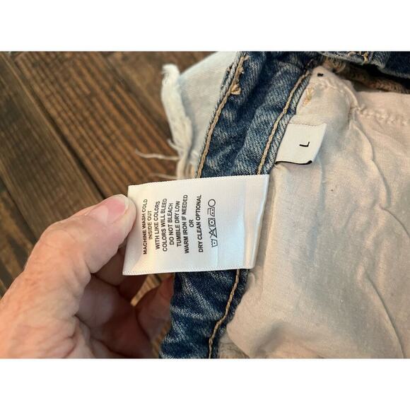 Vervet Color block Denim Cut Off Jean Shorts Women Large Fringe Western Summer - Picture 11 of 12